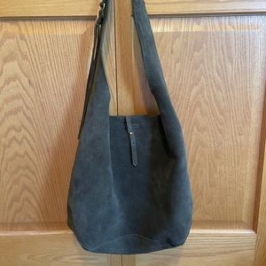 Parker Clay Mimi Shoulder Bag - Olive Suede